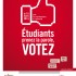 Affiche pour les élections de représentants étudiants. Format A3